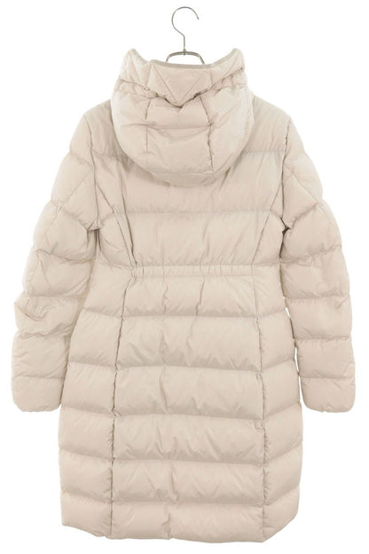 MONCLER Technical Nylon Down Coat Ivory Size 1