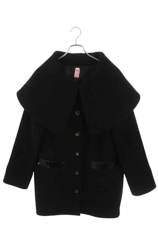 FETICO 25AW Buckle Wool Cape Coat Black Size 36