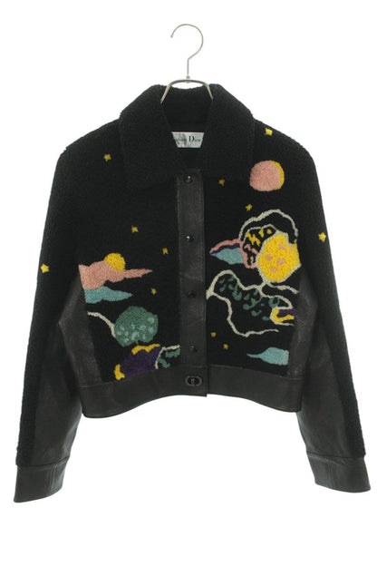 Christian Dior Leather Blouson Black/Multi Size 38