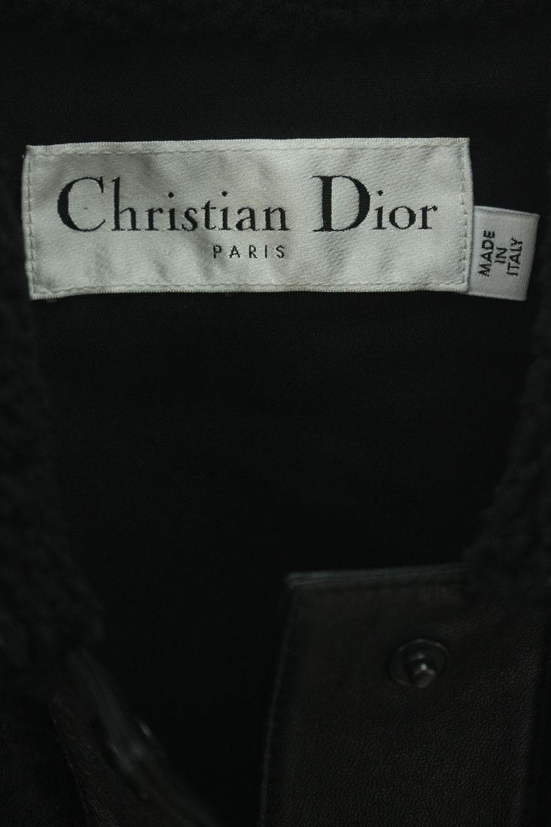Christian Dior Leather Blouson Black/Multi Size 38