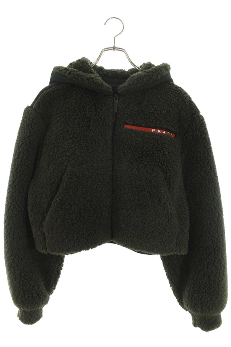 PRADA Linea Rossa Cropped Double Fleece Jacket Size XS