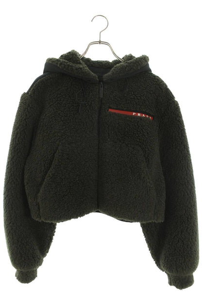 PRADA Linea Rossa Cropped Double Fleece Jacket Size XS