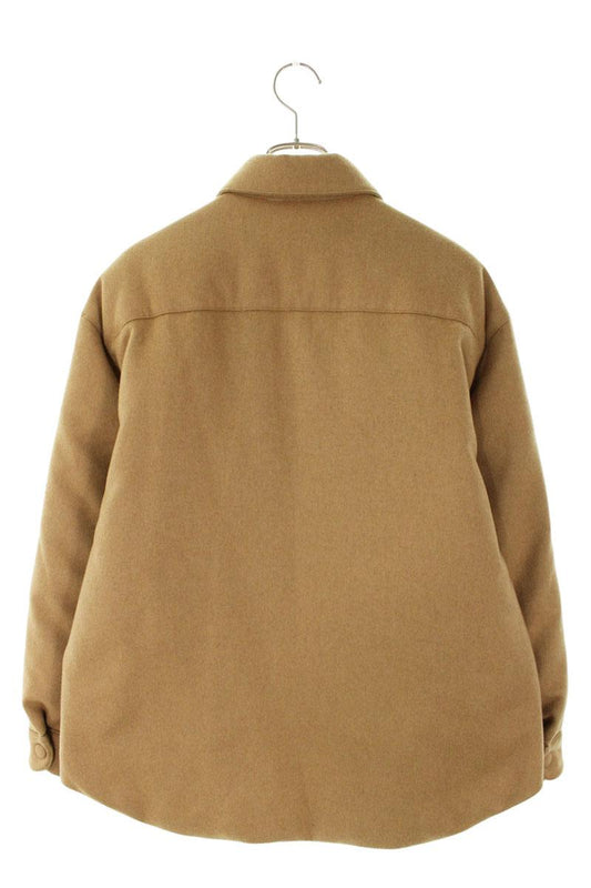 miumiu Logo Patch Camel Down Blouson Jacket Brown Size 38