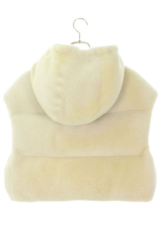 PRADA Sheepskin Fur Vest Off-white Size 38