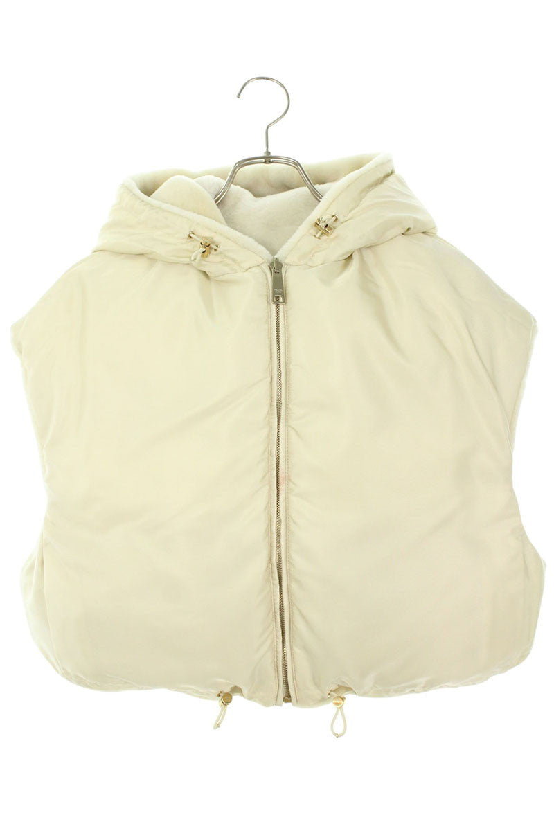 PRADA Sheepskin Fur Vest Off-white Size 38