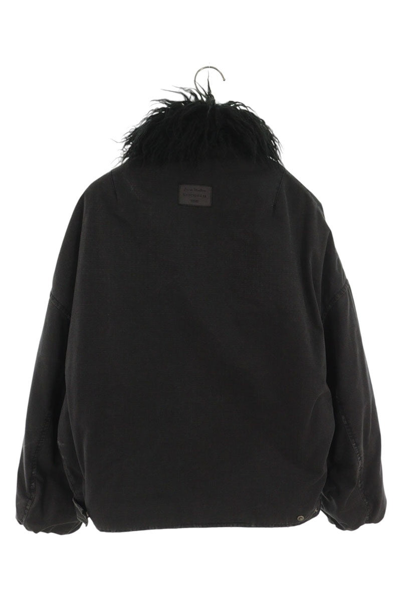 ACNE STUDIOS Black Coated Patch Jacket Size 32