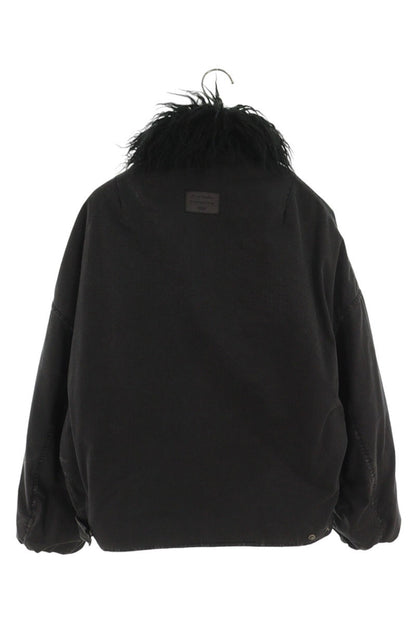 ACNE STUDIOS Black Coated Patch Jacket Size 32