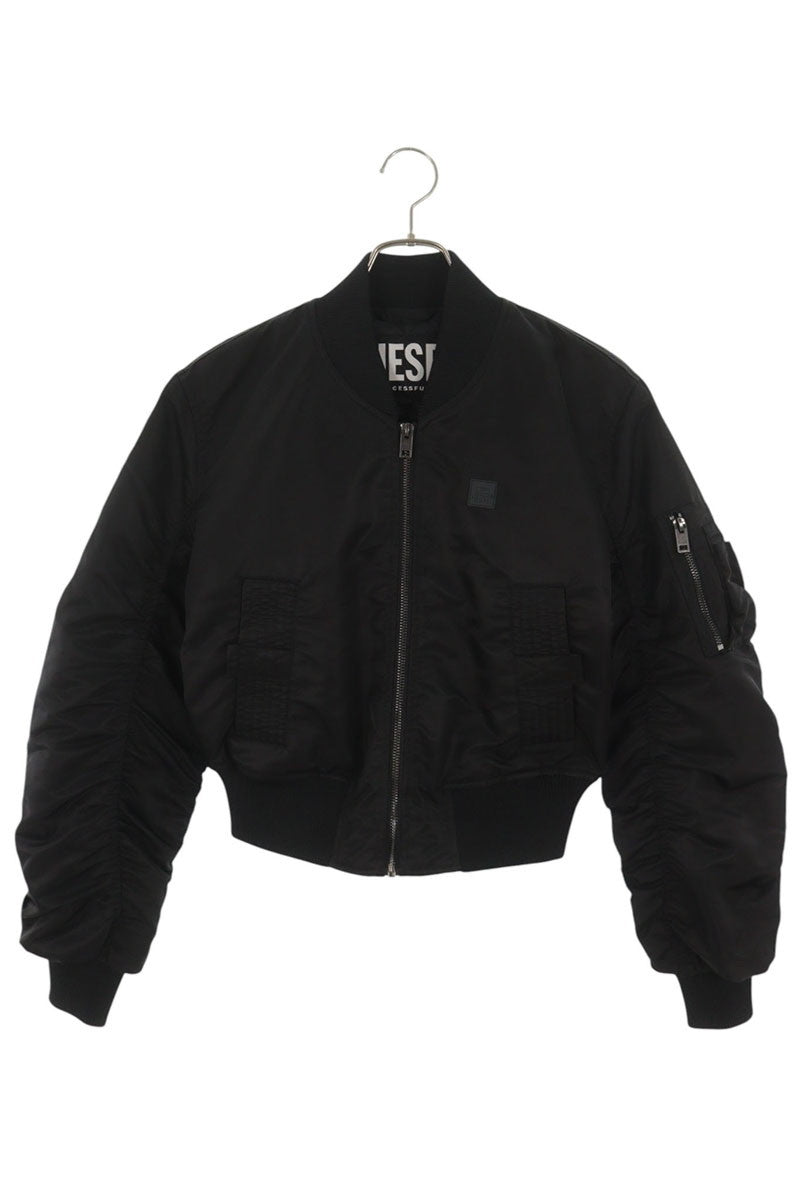 DIESEL Black Nylon Zip-Up Flight Jacket Size XS