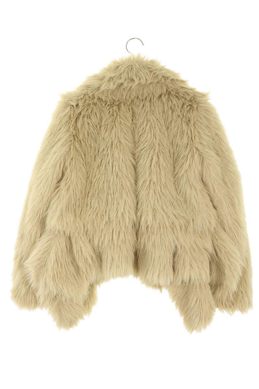 Sacai 23AW Beige Faux Fur Jacket Size 1