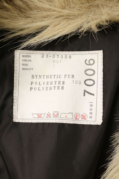 Sacai 23AW Beige Faux Fur Jacket Size 1