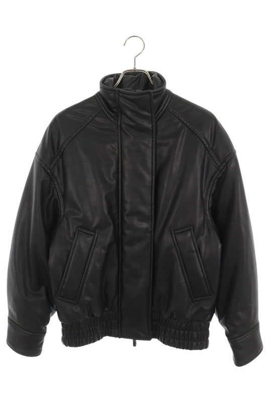 ACNE STUDIOS 24AW Black Faux Bomber Jacket Size 32