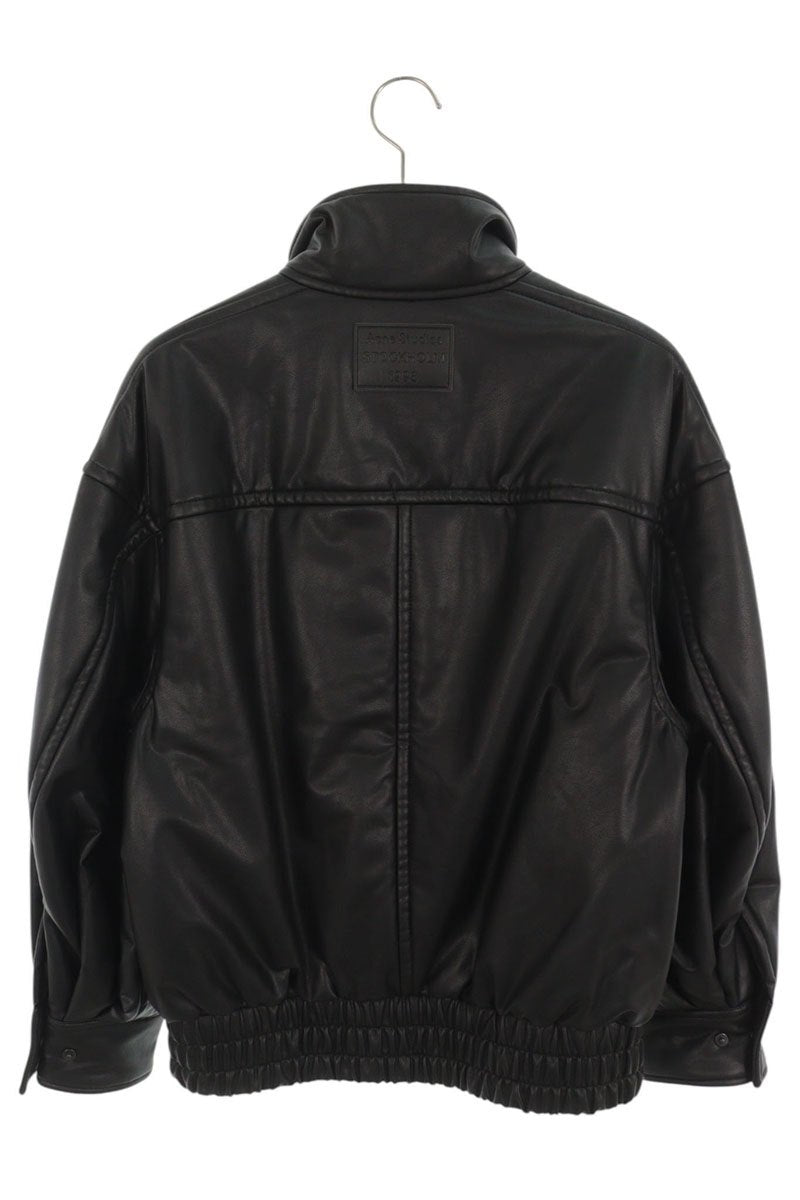 ACNE STUDIOS 24AW Black Faux Bomber Jacket Size 32