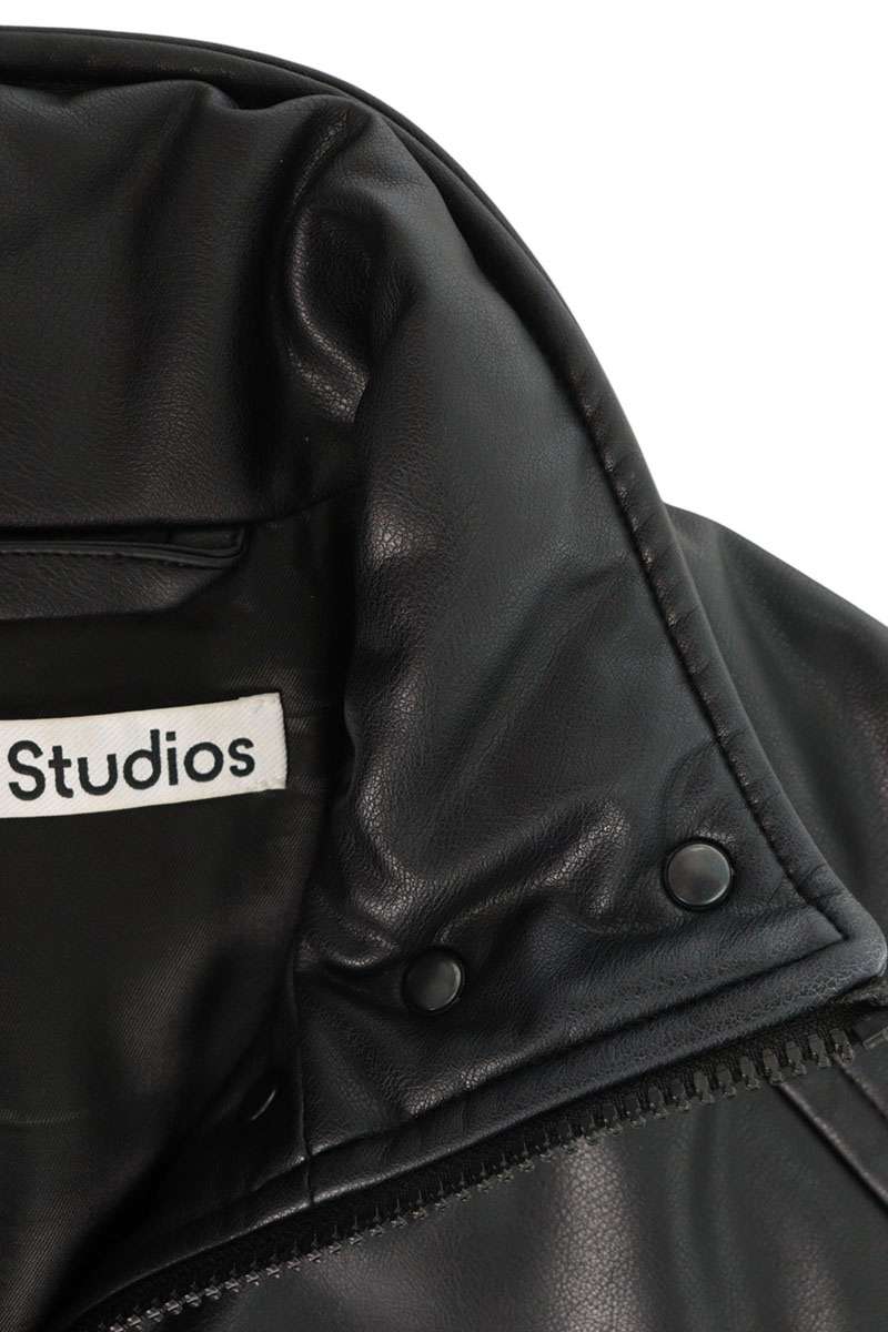 ACNE STUDIOS 24AW Black Faux Bomber Jacket Size 32