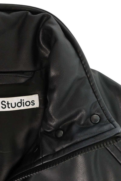 ACNE STUDIOS 24AW Black Faux Bomber Jacket Size 32