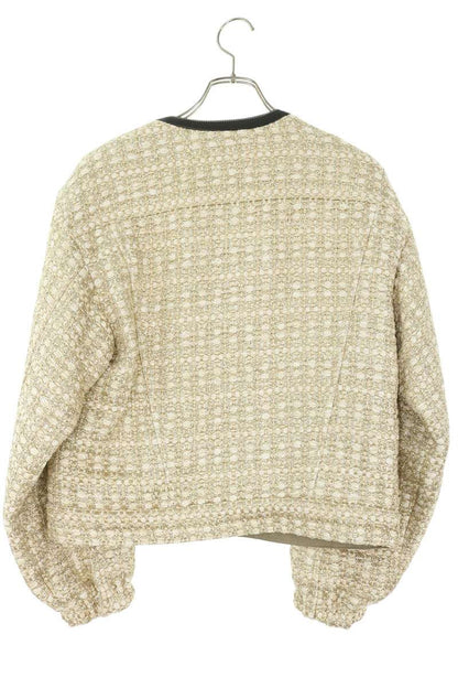 Louis Vuitton 23SS Leather Collar Blouson Off-White Size 36