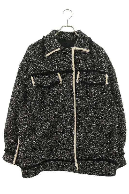 AMERI Tweed Oversized Jacket Black White Size FREE