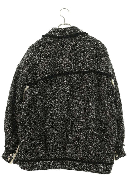 AMERI Tweed Oversized Jacket Black White Size FREE