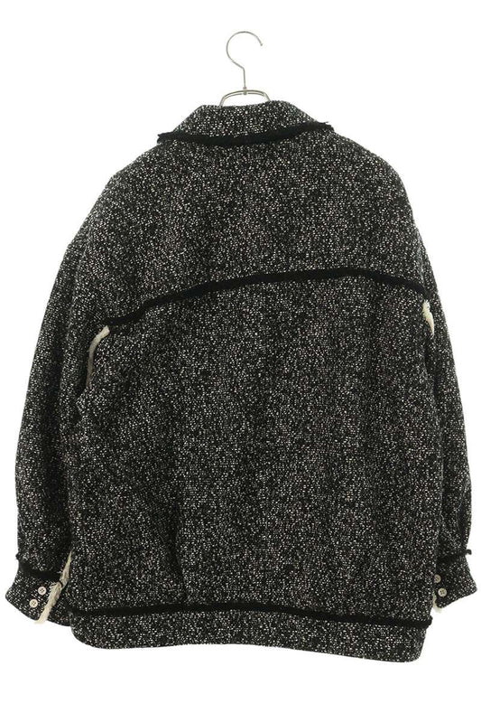 AMERI Tweed Oversized Jacket Black White Size FREE