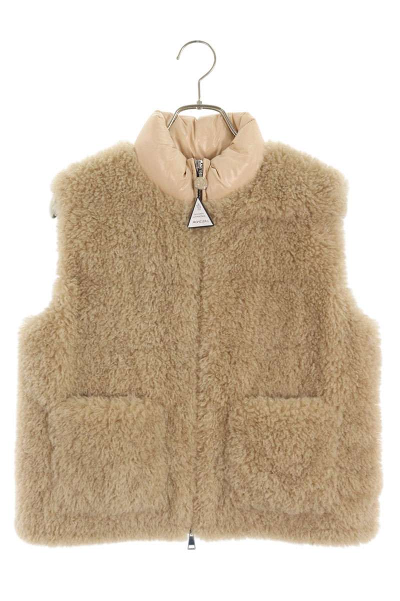 MONCLER Beige PLANEZE GILET Teddy Down Vest Size 1