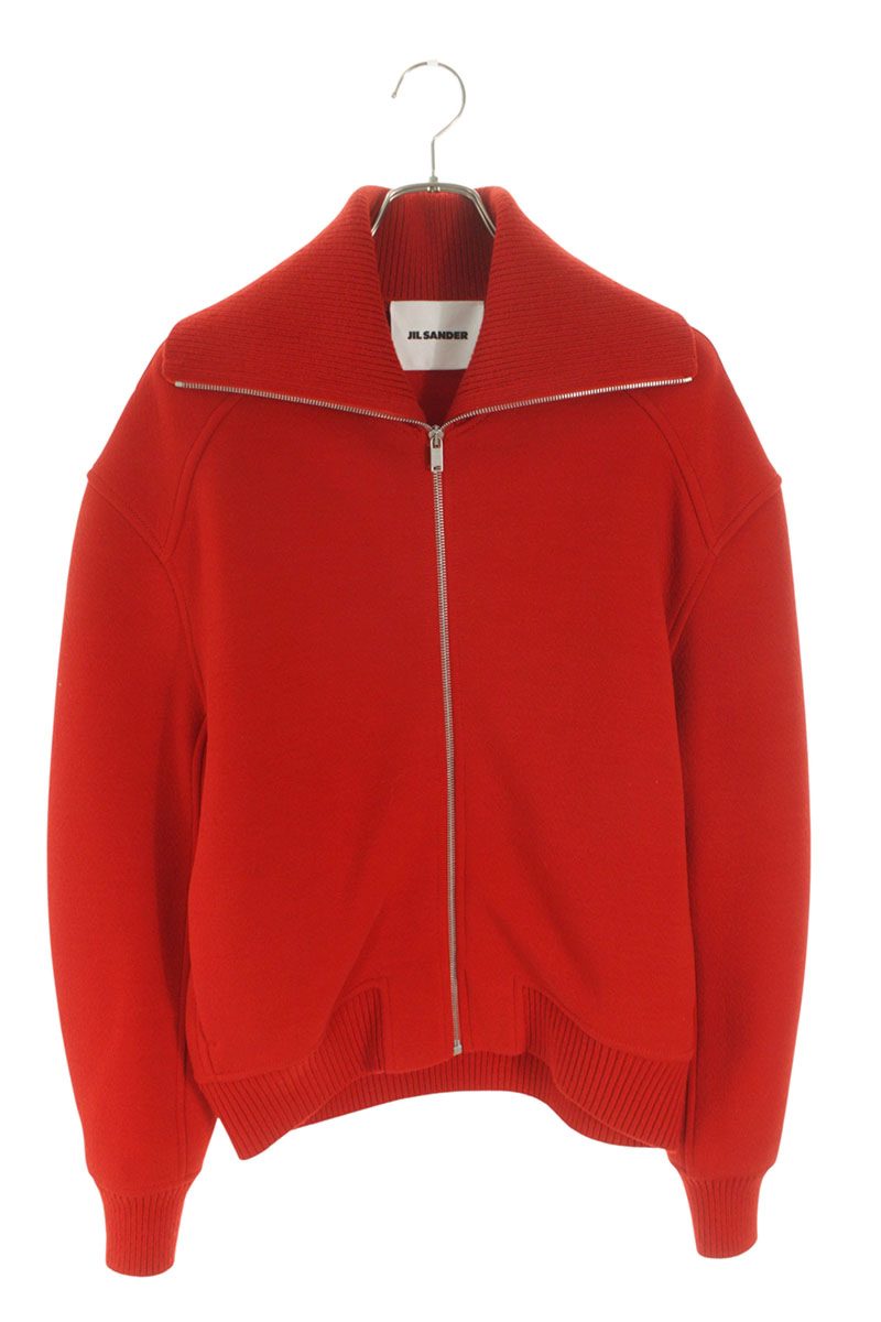 JILSANDER 25AW Red Zip-Up Wool Jacket Size 36