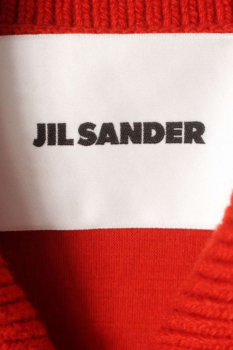 JILSANDER 25AW Red Zip-Up Wool Jacket Size 36