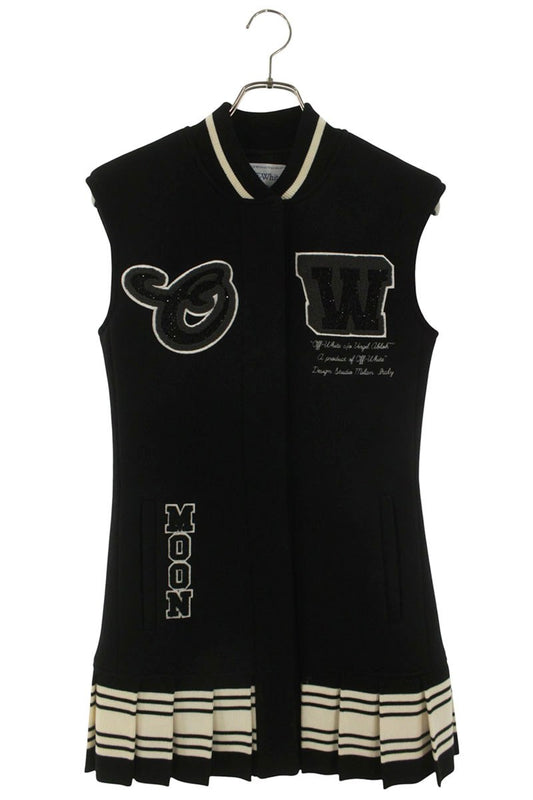 Off-White Black White Crystal Varsity Jacket Size 38