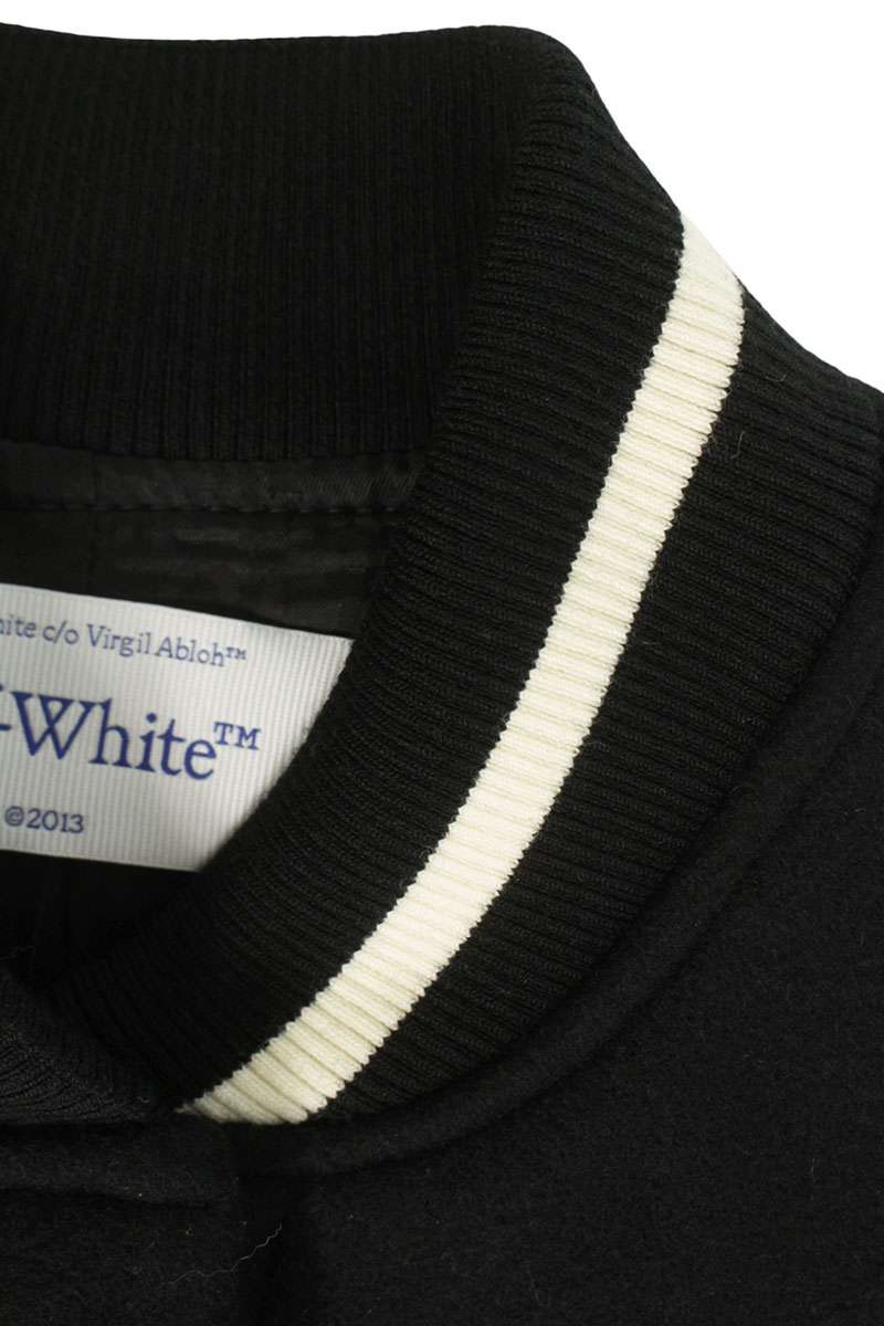 Off-White Black White Crystal Varsity Jacket Size 38