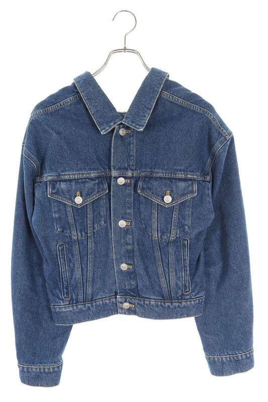 Balenciaga Blue Cotton Swing Denim Jacket Size 34