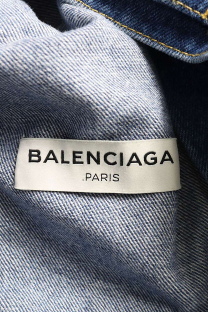 Balenciaga Blue Cotton Swing Denim Jacket Size 34