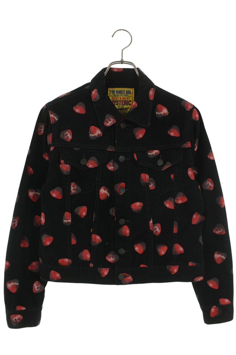 Hysteric Glamour SKULL BERRY All-Over Denim Jacket Size M