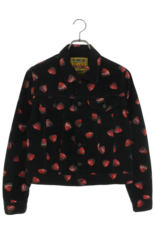 Hysteric Glamour SKULL BERRY All-Over Denim Jacket Size M