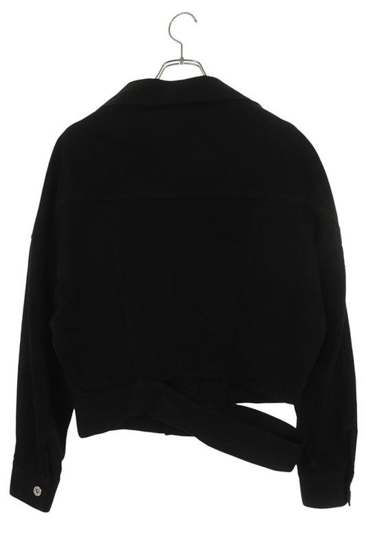 Limi Feu Black Slit Denim Cotton Jacket Size S