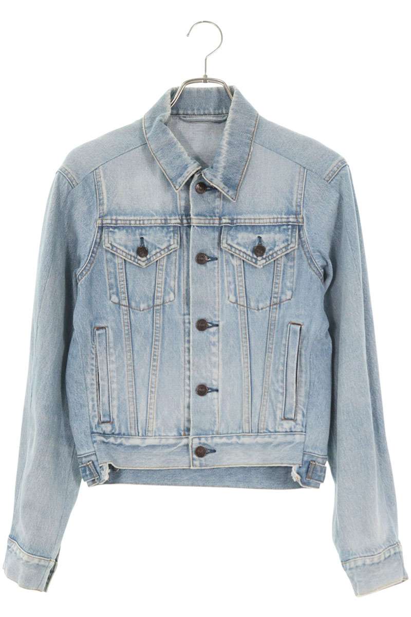 Balenciaga Reconstructed Washed Indigo Denim Jacket Size 34