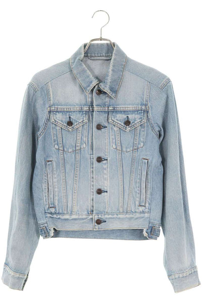 Balenciaga Reconstructed Washed Indigo Denim Jacket Size 34