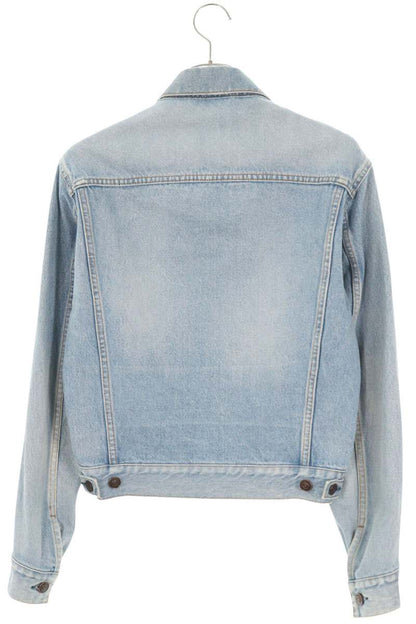 Balenciaga Reconstructed Washed Indigo Denim Jacket Size 34
