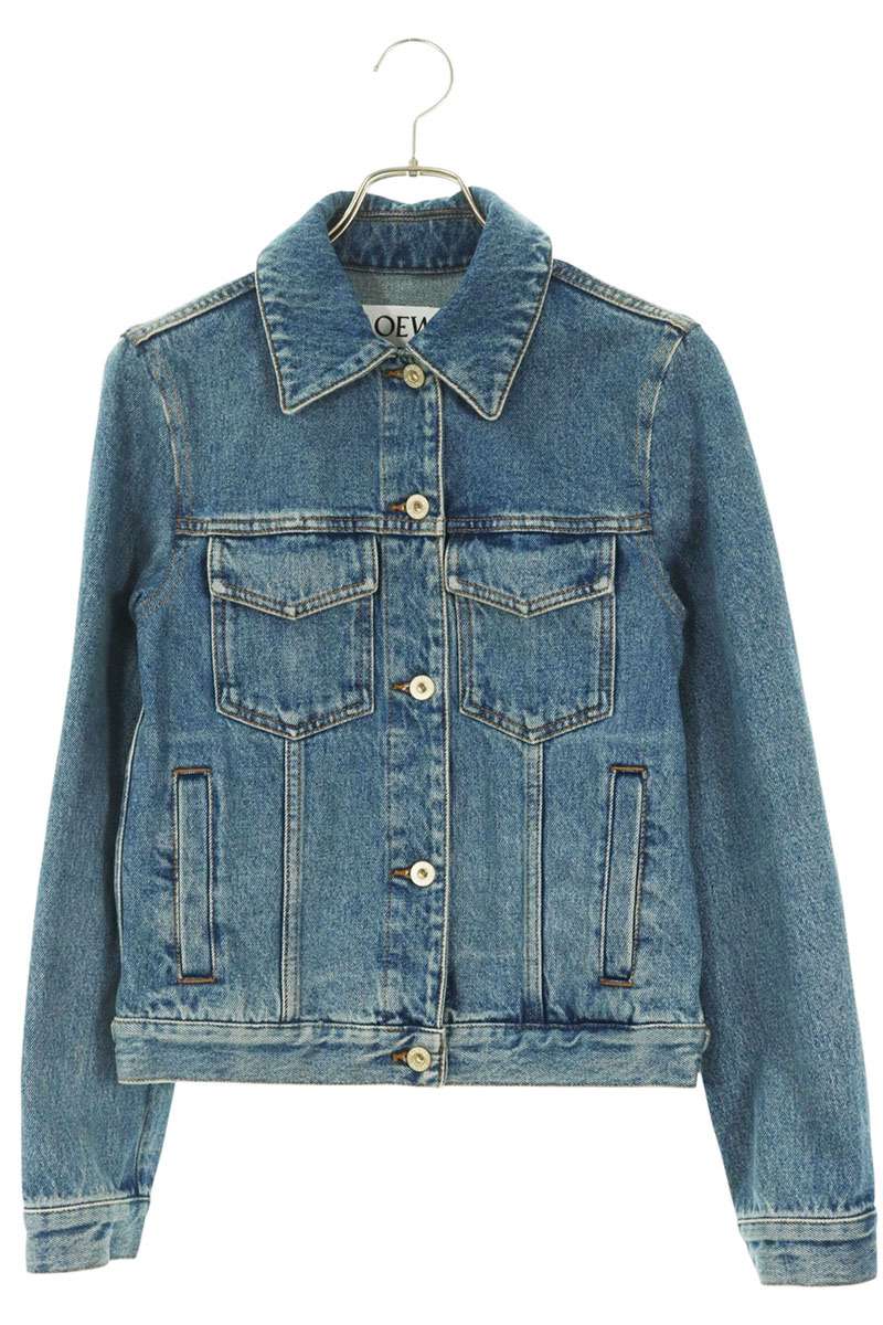 Loewe Anagram Embroidered Denim Jacket Light Blue Size 32