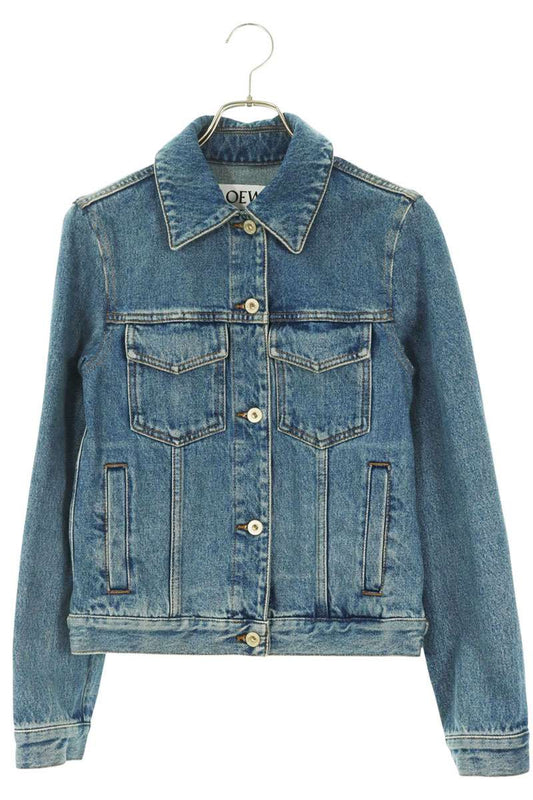 Loewe Anagram Embroidered Denim Jacket Light Blue Size 32
