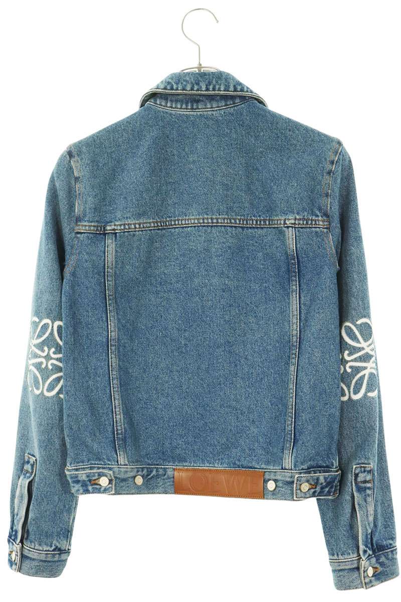 Loewe Anagram Embroidered Denim Jacket Light Blue Size 32