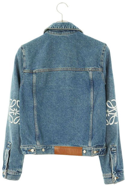 Loewe Anagram Embroidered Denim Jacket Light Blue Size 32