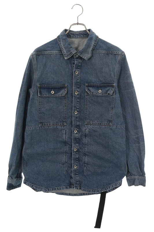 Rick Owens DRKSHDW Blue Cotton Outer Denim Jacket Size M