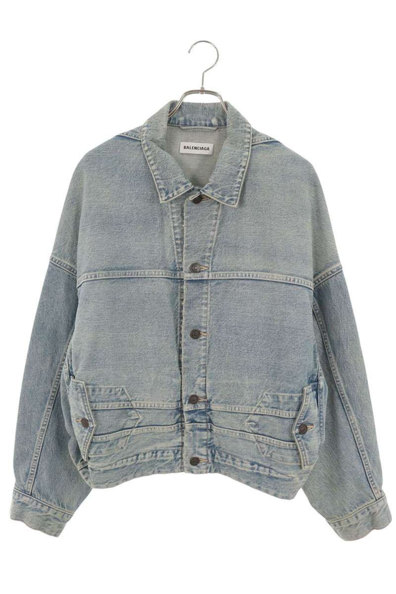 Balenciaga Upside Down Denim Jacket Indigo Size 34
