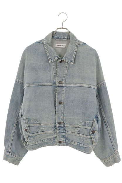 Balenciaga Upside Down Denim Jacket Indigo Size 34