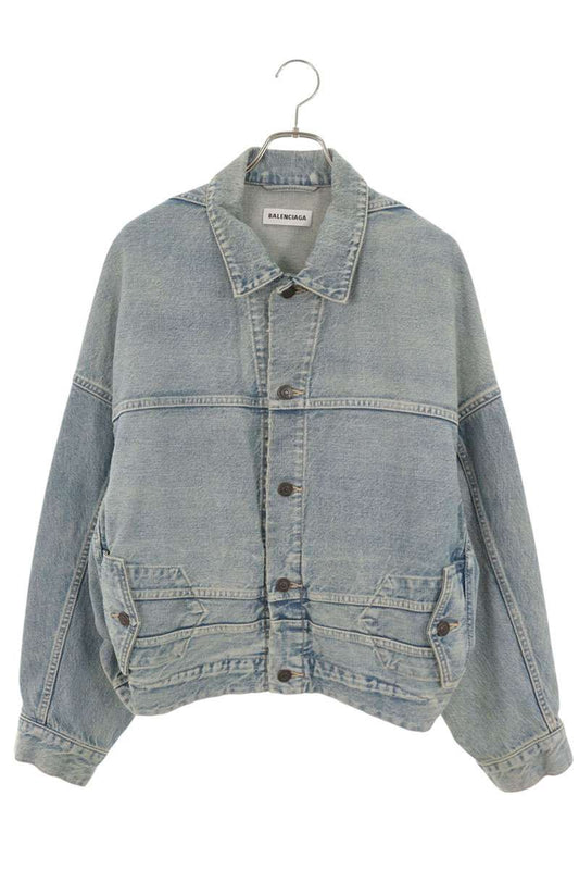 Balenciaga Upside Down Denim Jacket Indigo Size 34