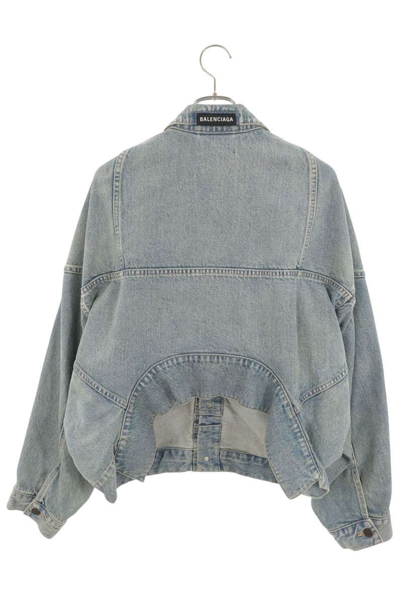 Balenciaga Upside Down Denim Jacket Indigo Size 34
