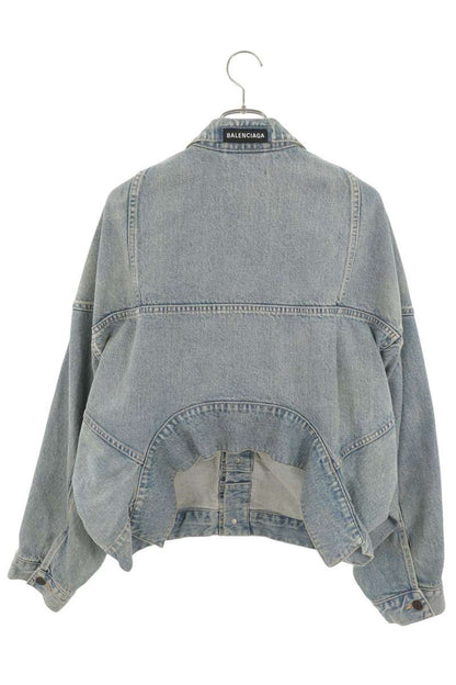 Balenciaga Upside Down Denim Jacket Indigo Size 34