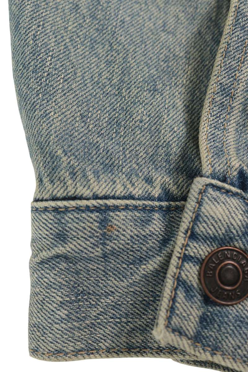 Balenciaga Upside Down Denim Jacket Indigo Size 34