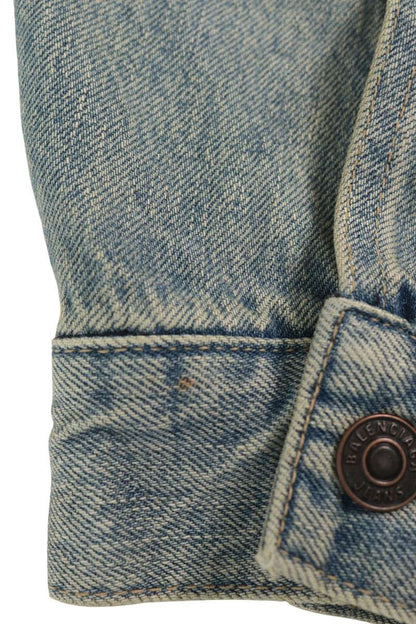 Balenciaga Upside Down Denim Jacket Indigo Size 34