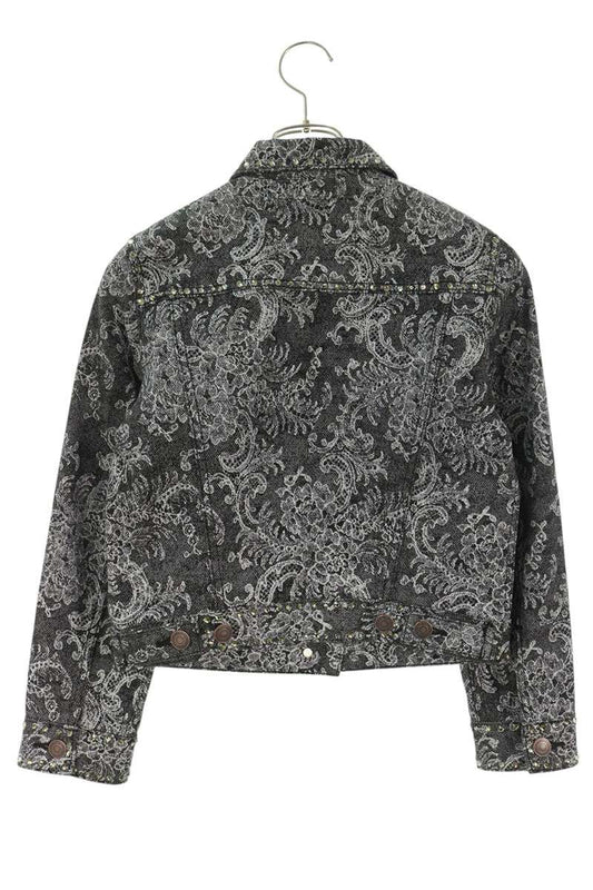 Marc Jacobs Bijou Stone Paisley Denim Jacket Size XS