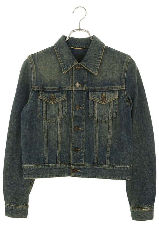 Saint Laurent Paris Washed Classic Denim Jacket Size 36