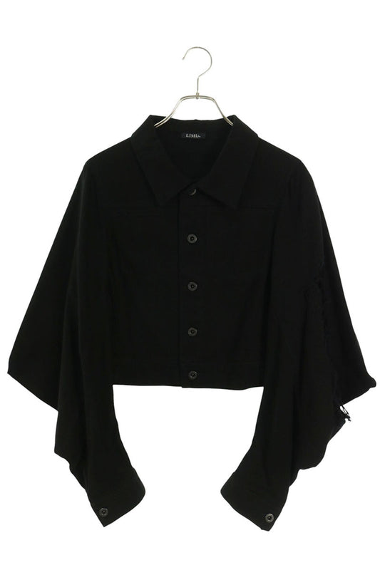 LIMI feu Distressed Asymmetric Jacket Black